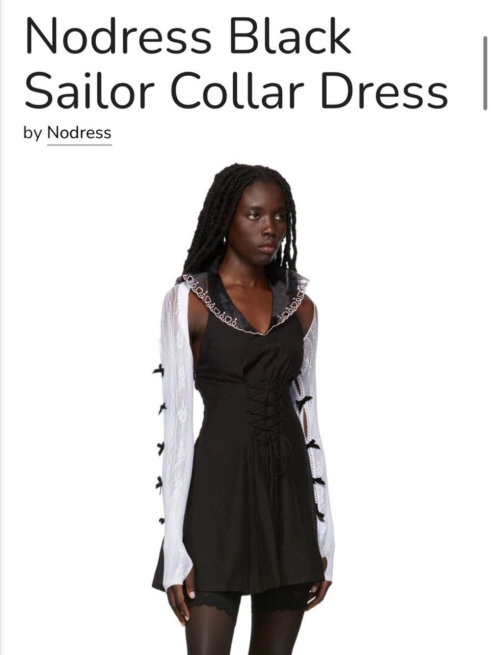 Nodress Black Sailor Collar Dress